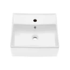 Claire Compact Ceramic Wall Hung Sink in White