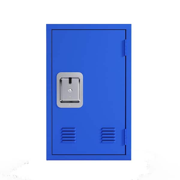 YOFE 1-Tier Steel School Locker in Blue, Detachable Compact Storage Cabinet (15 in. D x 15 in. W x 24 in. H)