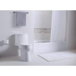 Adair 12 in. Rough In 1-Piece 1.28 GPF Single Flush Elongated Toilet in White Seat Included