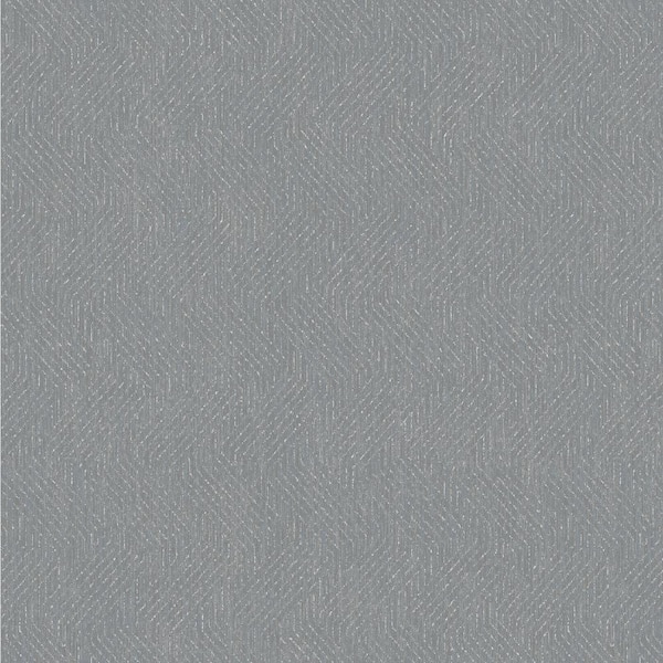 Advantage Elbert Dark Grey Zig Zag Vinyl Non-Pasted Textured Wallpaper