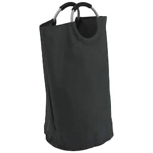 Trademark Home Large Heavy-Duty Black Nylon Drawstring Laundry Bag 2-Pack