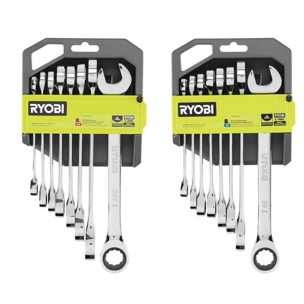 8pc SAE Ratcheting Combination Wrench Set & 8pc METRIC Ratcheting Combination Wrench Set price history on PriceWatchPro