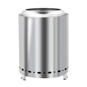 9.7 in. H Stainless Steel Smokeless Stove with Storage Bag and Folding Legs