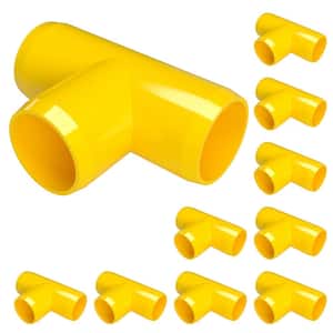 1/2 in. Furniture Grade PVC Tee in Yellow (10-Pack)