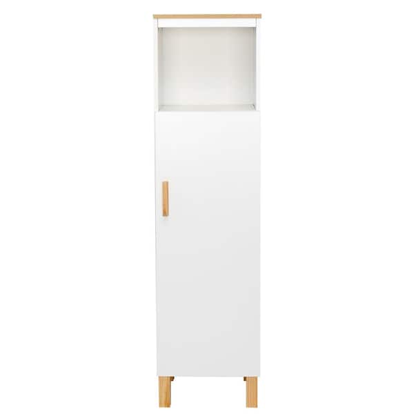 EPOWP 12 in. W x 11.8 in. D x 46 in. H White Linen Cabinet
