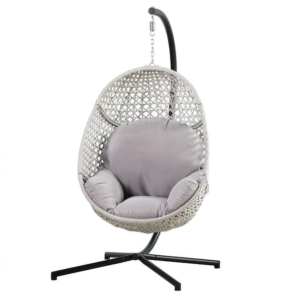 Large hanging egg discount chair with stand