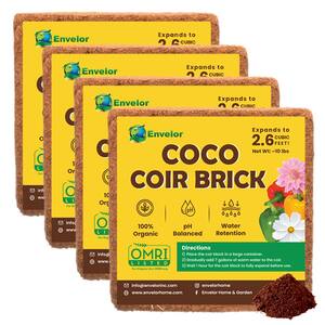 10 lbs. Organic Coco Block Coir Brick Potting Soil (4-Pack)