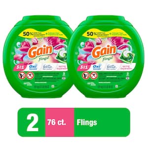 Flings 3-In-1 Spring Daydream Scent Laundry Detergent Pods (76-Count) (Multi-Pack 2)