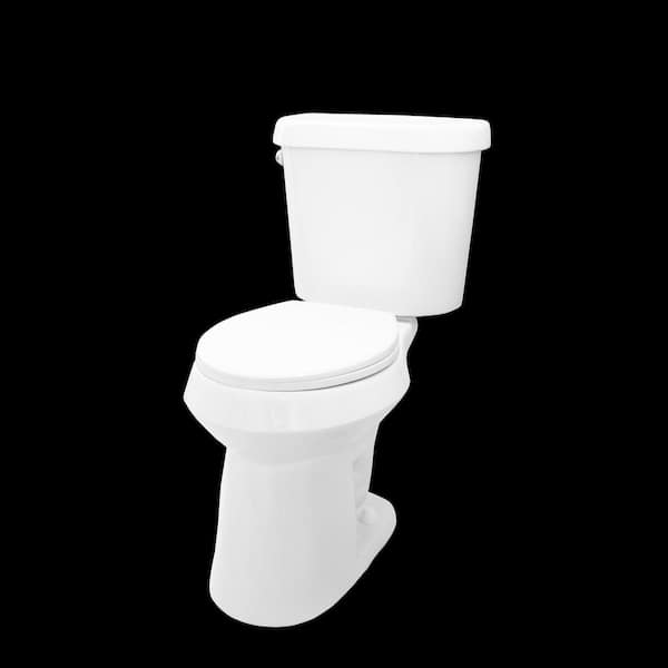 Glacier Bay All-In-One 2-piece 1.28 GPF Single Flush Round High Efficiency Toilet in White
