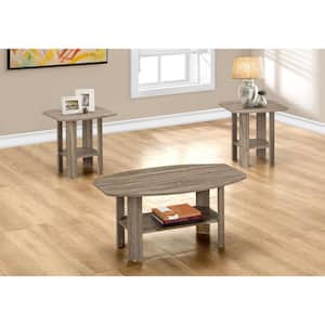 Jasmine 35.5 in. Dark Taupe Specialty Particle Board Coffee Table