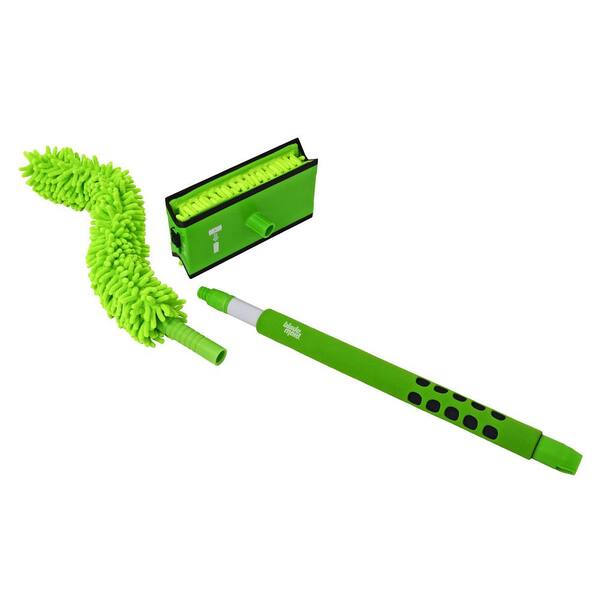 Blade Maid Microfiber Ceiling Fan Cleaning and Dusting Kit with Cleaning Head, Flex Duster, Telescoping Handle, and Pads