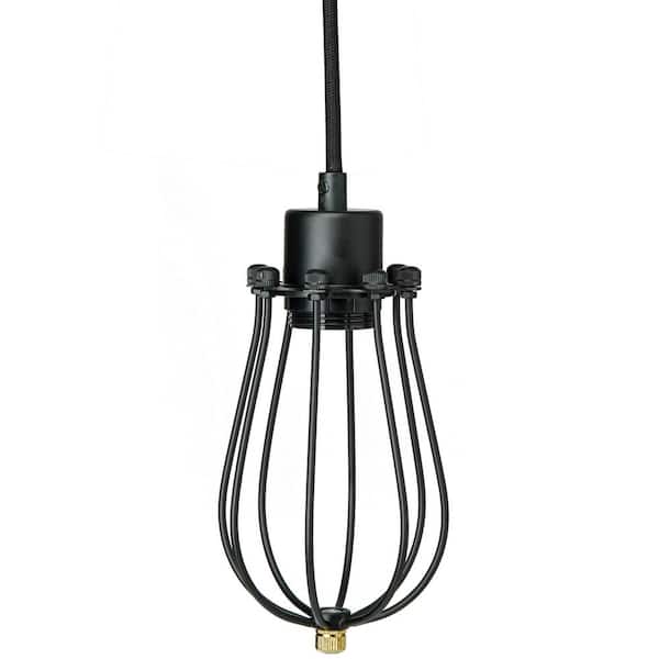 Sunlite 1-Light Vintage Oil Rubbed Bronze Dimmable 71 in. Cord Hanging Cage Pendant Light Fixture