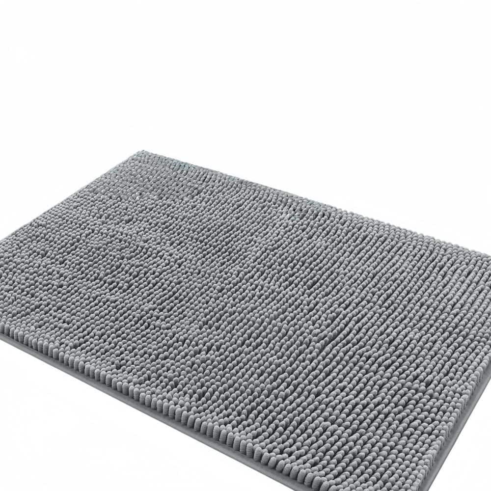Augbeer 36 in. x 24 in. Chenille Door Mat with Non-Slip for Indoor