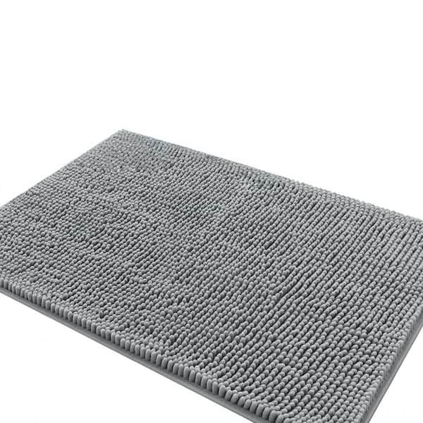 36 in. x 24 in. Chenille Door Mat with Non-Slip for Indoor Entryway and Muddy Paws Protection Liner (1-Pack)