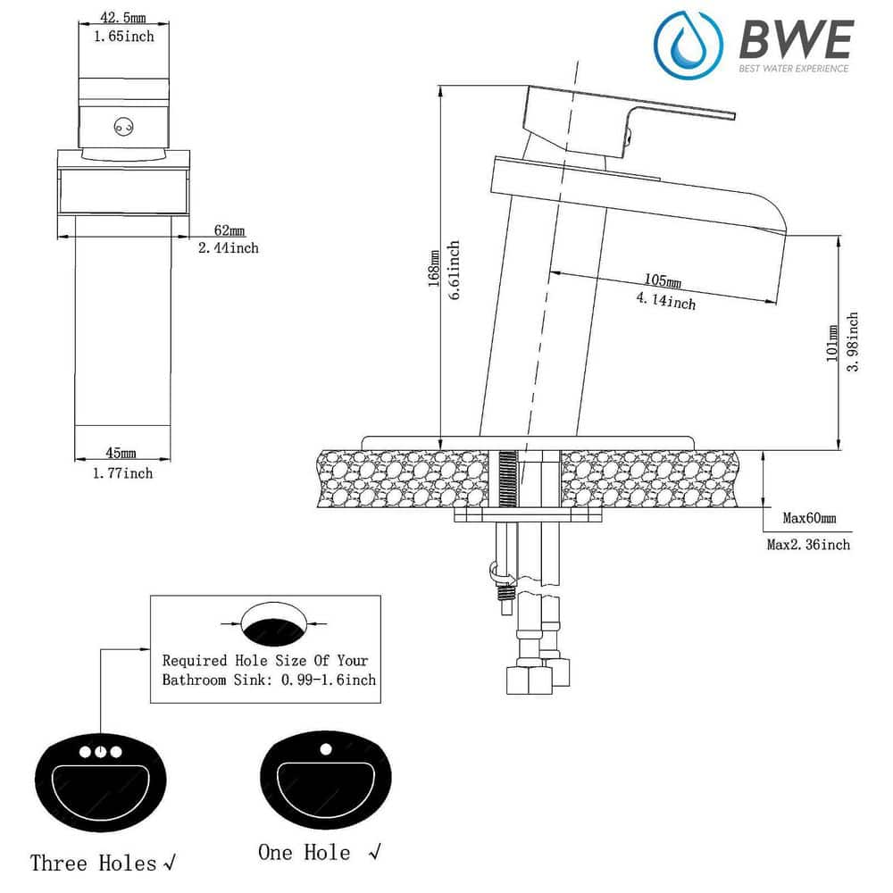 Oil-Rubbed Bronze Single-Handle Waterfall Bathroom Faucet