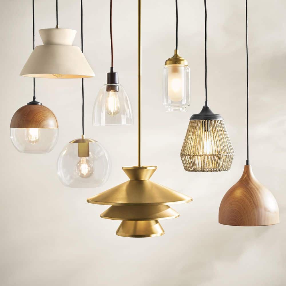Earth Black Rattan Mini Pendant Light
