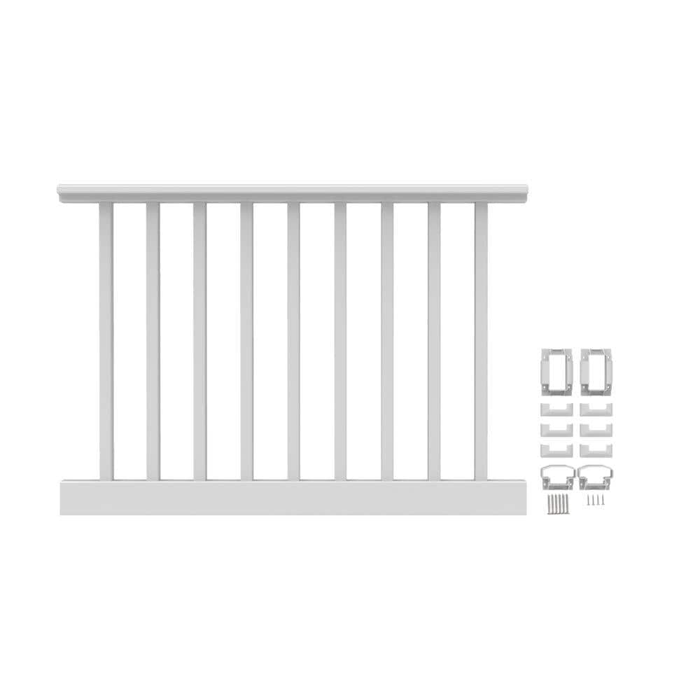 Original Rail 4 ft. x 36 in. White Vinyl Square Baluster H-Level Rail Kit price history on PriceWatchPro