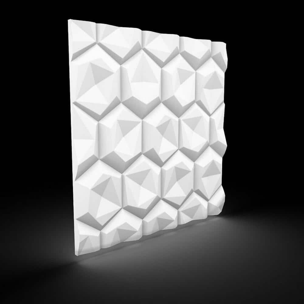 Hexagon White Polystyrene 3D Decorative Wall Panels