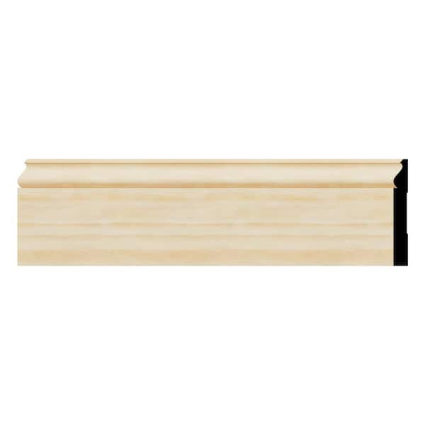 WM163 0.56 in. D x 5.25 in. W x 96 in. L Wood Pine Baseboard Moulding