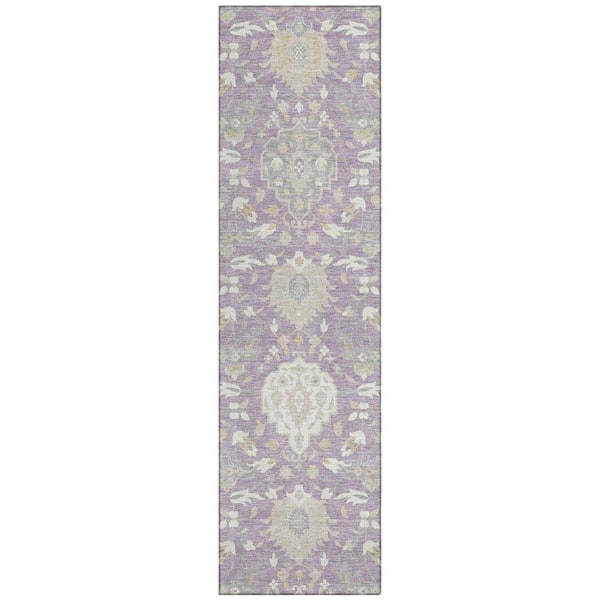 Chantille Machine Washable Indoor/Outdoor Abstract ACN1026 Lavender 2 ft. 3 in. x 7 ft. 6 in. Area Rug
