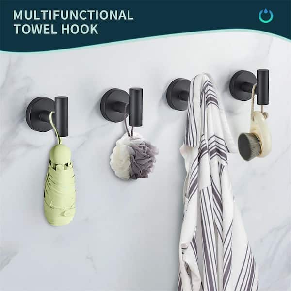 Bathroom Towel and Robe Hook W/ Screws Wall Mounted (Set of 4) - On Sale -  Bed Bath & Beyond - 36745136