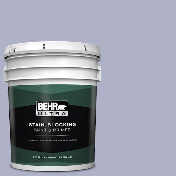 BEHR ULTRA 5 gal. #S560-3 Noble Purple Semi-Gloss Enamel Exterior Paint & Primer