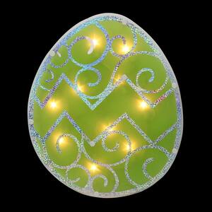 12 in. Lighted Green Easter Egg Window Silhouette Decoration