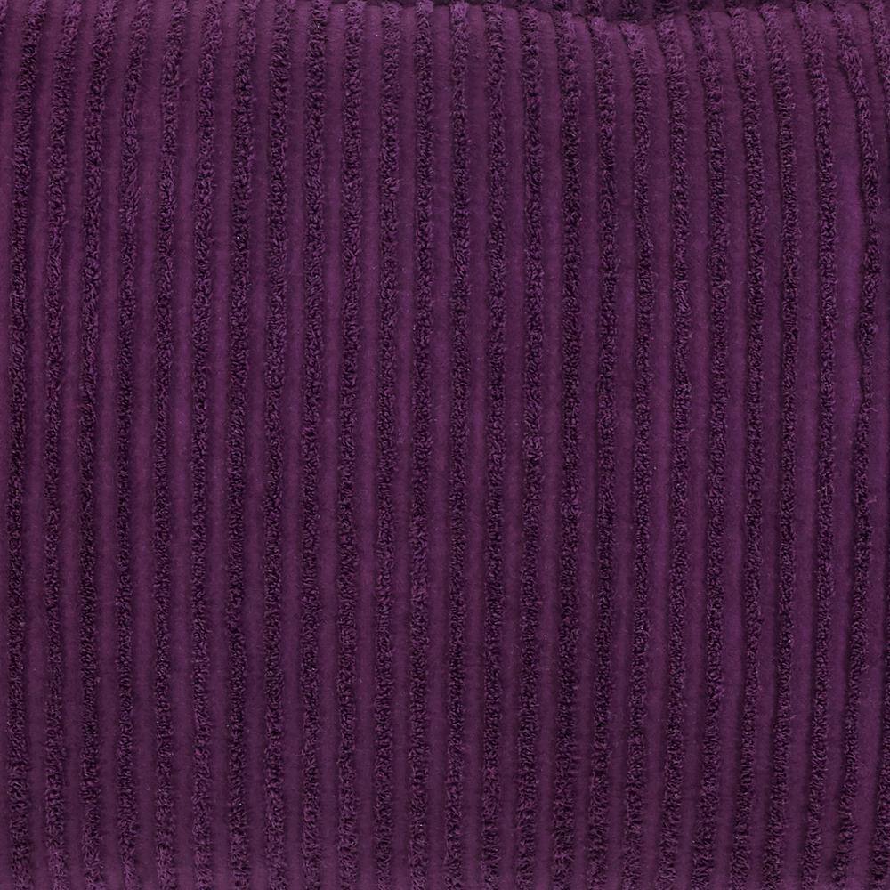 Plum Cotton Embroidered Standard Sham with Chenille Tufting
