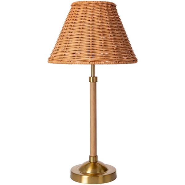 Livabliss Xander 20 in. Brown Indoor Table Lamp