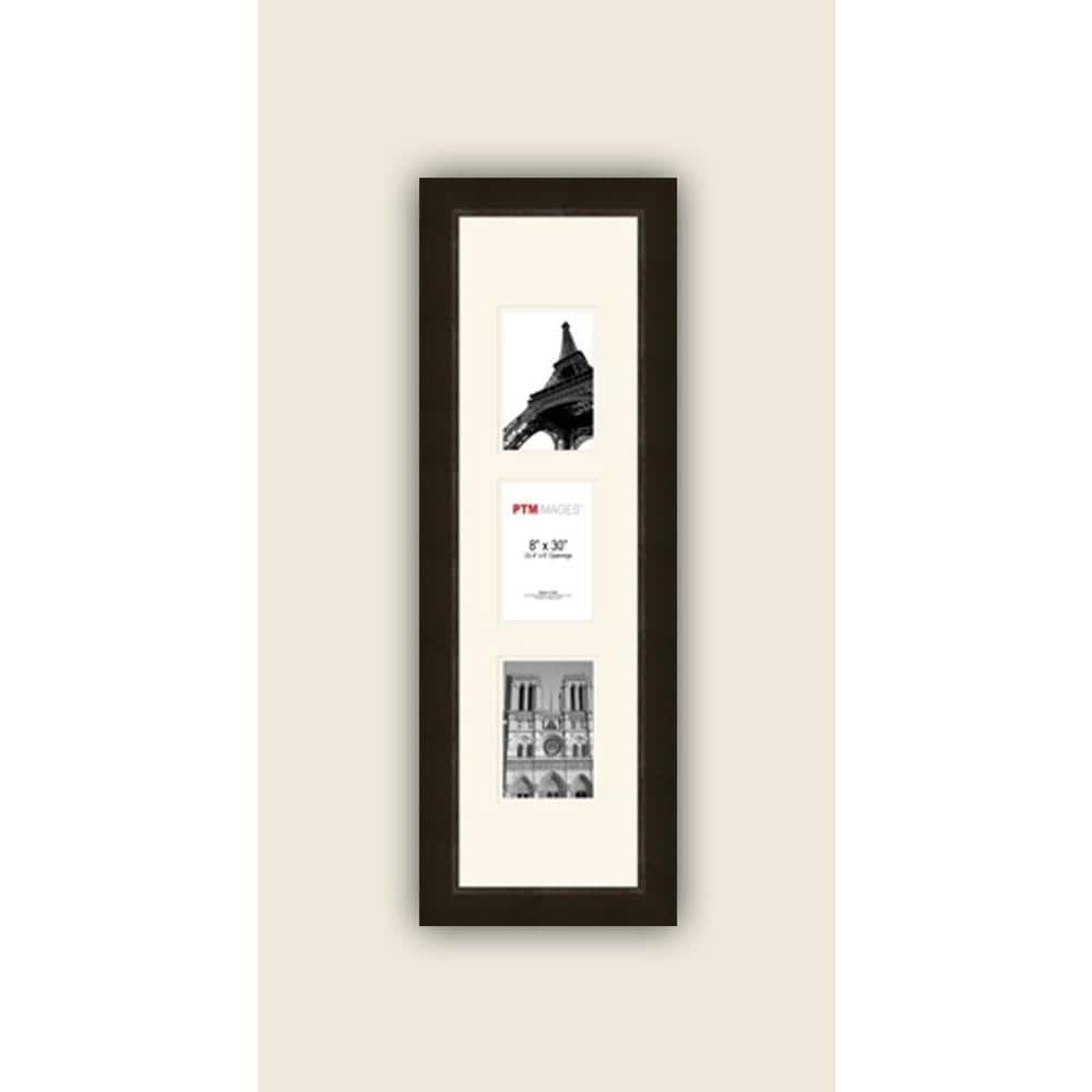 PTM Images 3Opening Vertical 4 in. x 6 in. White Matted Espresso Photo
