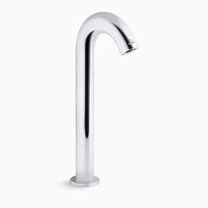 Oblo Tall Touchless faucet with Kinesis sensor technology and temperature mixer, DC-powered, in Polished Chrome