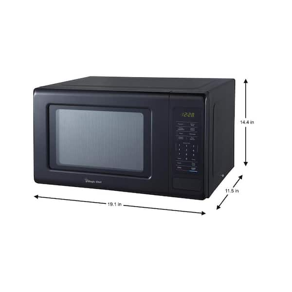 Magic Chef 0.7 cu. ft. 700-Watt Countertop Microwave in Black HMM770B2 -  The Home Depot