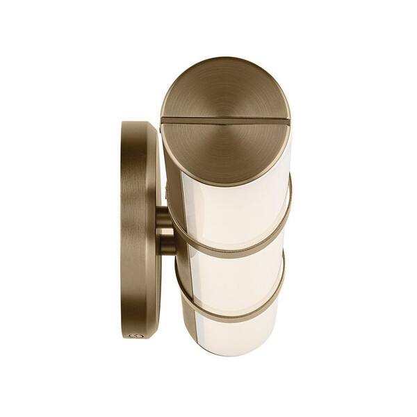 Kichler Laurene 18.5\" LED Small Linear Bath Bar With Clear Fluted Glass In Polished Nickel, For Vanity, Hallways, Buffet, Fireplace, (18.5\" W X 5\" H) 55195PNLED