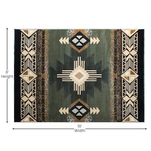 Sage 8 ft. x 10 ft. Rectangle Native American Area Rug