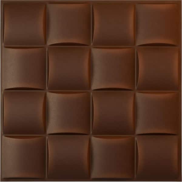 Ekena Millwork 19 5/8 in. x 19 5/8 in. Baile EnduraWall Decorative 3D Wall Panel, Aged Metallic Rust (Covers 2.67 Sq. Ft.)