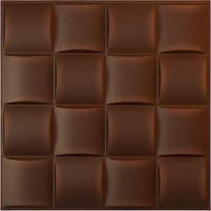 19 5/8 in. x 19 5/8 in. Baile EnduraWall Decorative 3D Wall Panel, Aged Metallic Rust (12-Pack for 32.04 Sq. Ft.)
