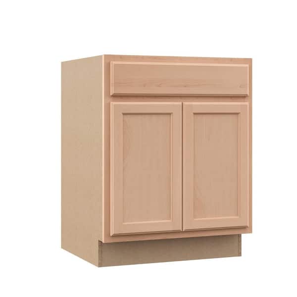 Recessed Panel 27 in. W x 24 in. D x 34.5 in. H Assembled Base Kitchen Cabinet in Unfinished