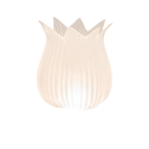 Meyda Flame 4.5 in White Colorful Glass Novelty Universal Shade with no fitter