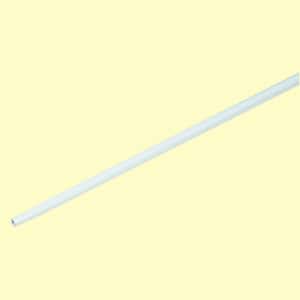60 in. White Plastic Handle, Tapered Fitting (Case of 12)