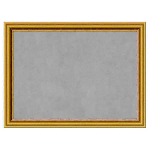 Amanti Art Townhouse Gold 32 in. x 24 in Framed Magnetic Board