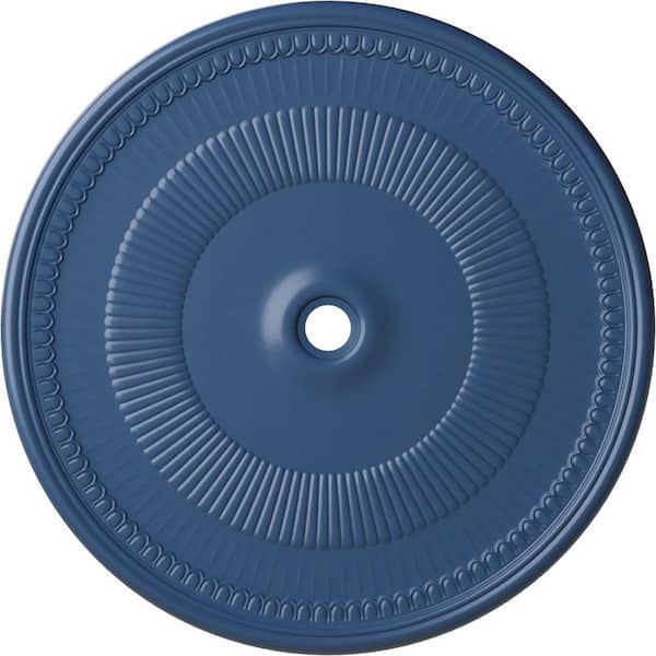 Ekena Millwork 1-1/2" x 51-1/8" x 51-1/8" Polyurethane Nevio Ceiling Medallion, Hand-Painted Americana