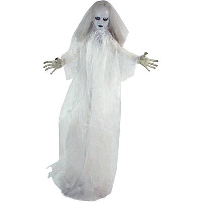 Haunted Hill Farm 78 in. Touch Activated Animatronic Bride HHLADY-2FLSA