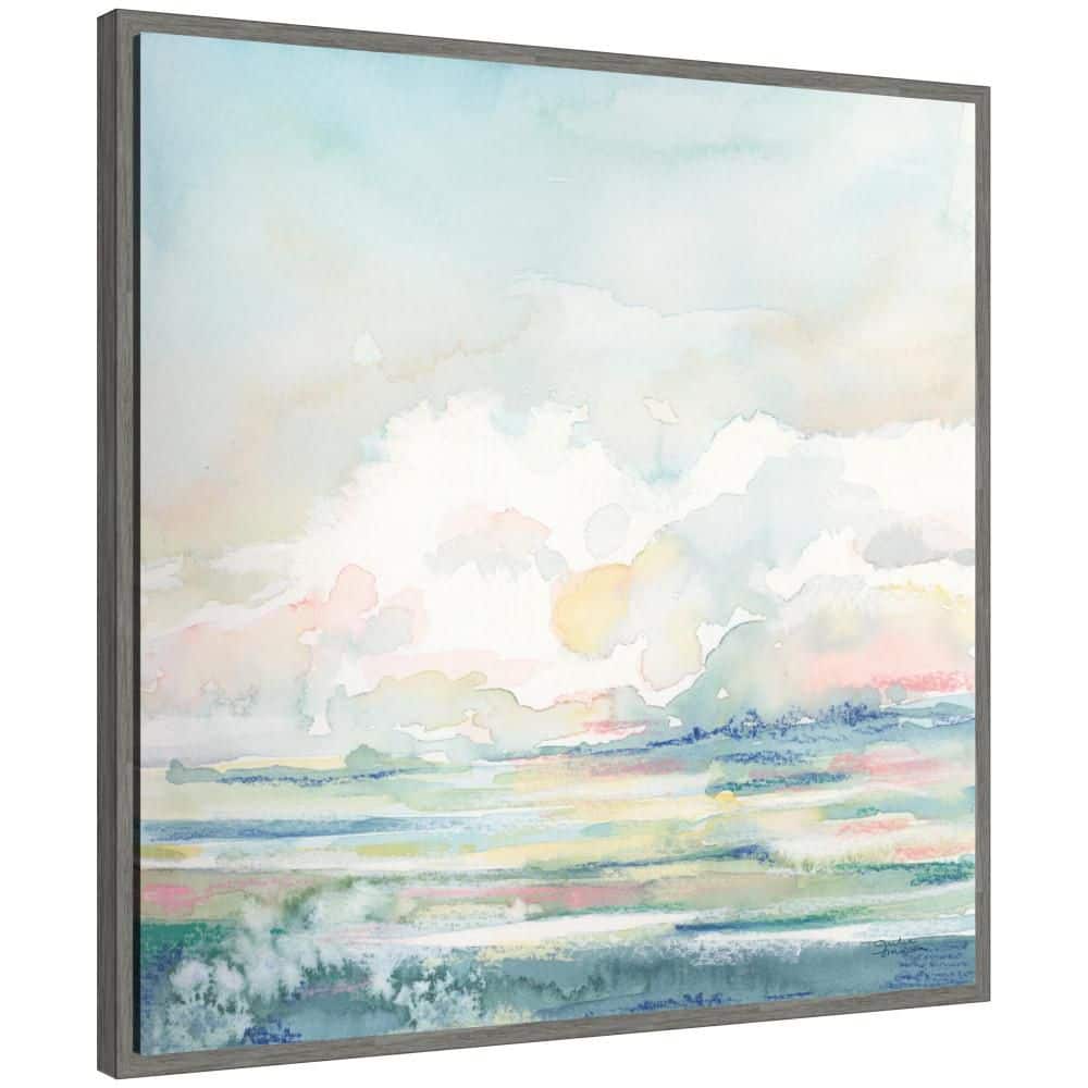 "Sylvie ""Stillness"" by Julie Maida Framed Ocean Art Print 30 in. x 30 in." price history on PriceWatchPro