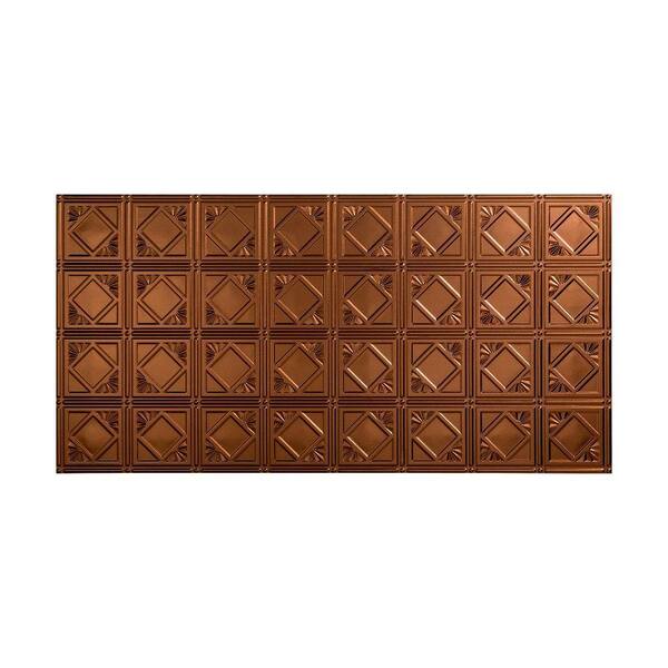 Fasade Traditional Style #4 2 ft. x 4 ft. Glue Up PVC Ceiling Tile in Oil Rubbed Bronze