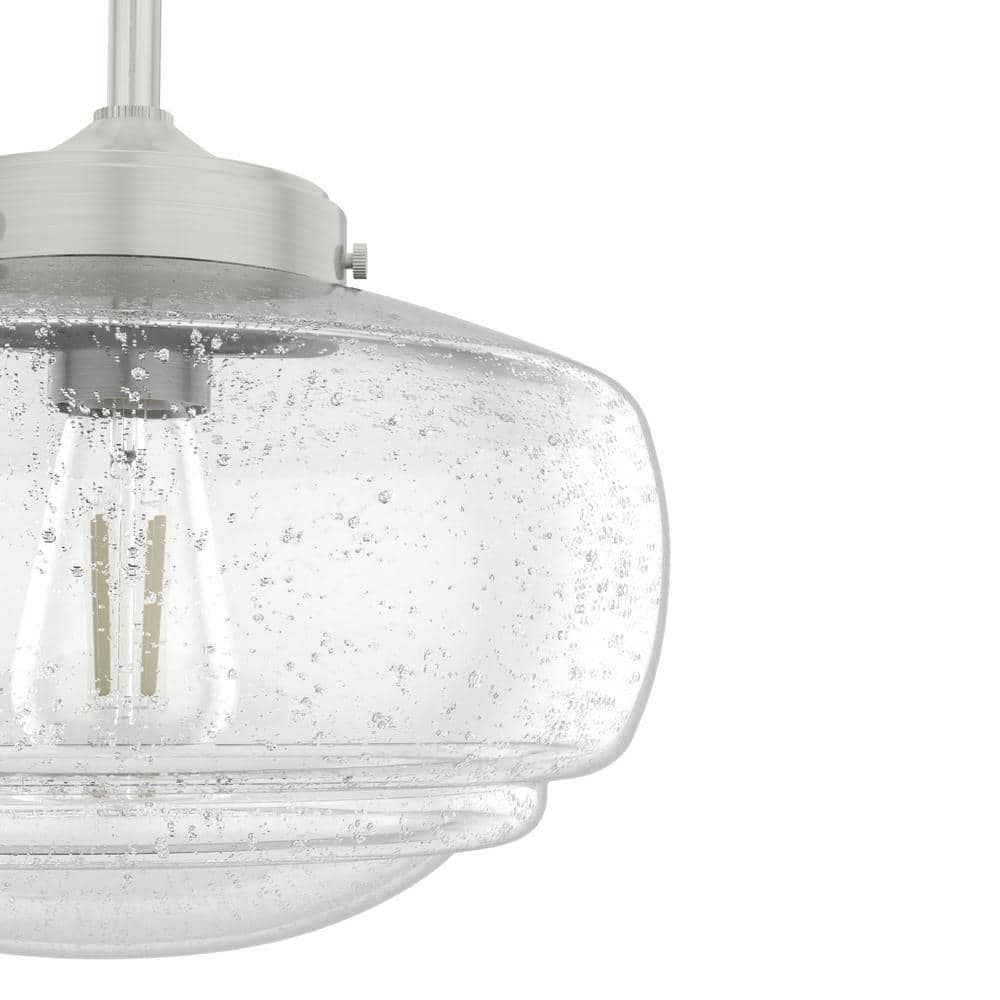 Saddle Creek Brushed Nickel Mini Schoolhouse Pendant