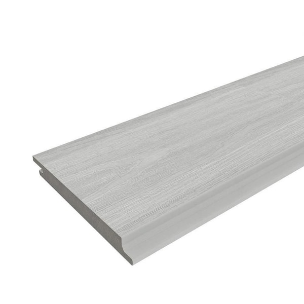 All Weather System 5.5 in. x 96 in. Composite Siding Board in Icelandic Smoke White