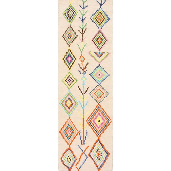 nuLOOM Belini Moroccan Ivory 3 ft. x 12 ft. Runner