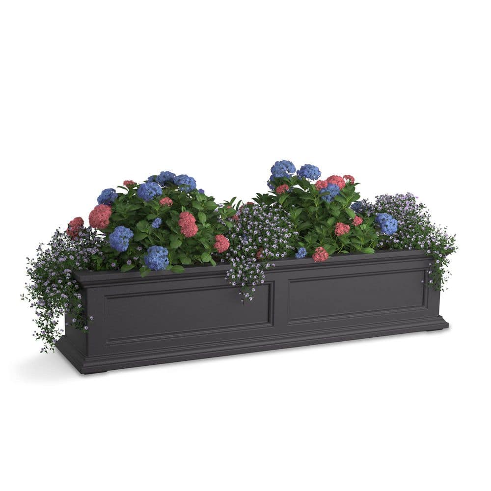 Graphite Gray 48-Inch Polyethylene Outdoor Window Box