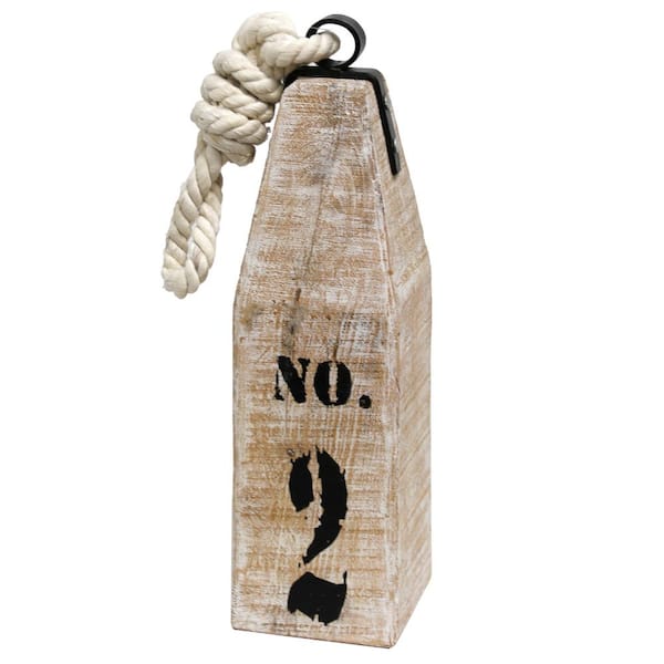 PRIVATE BRAND UNBRANDED Stillwood Lane Coastal Buoy Charcoal Carved Wood Sculpture
