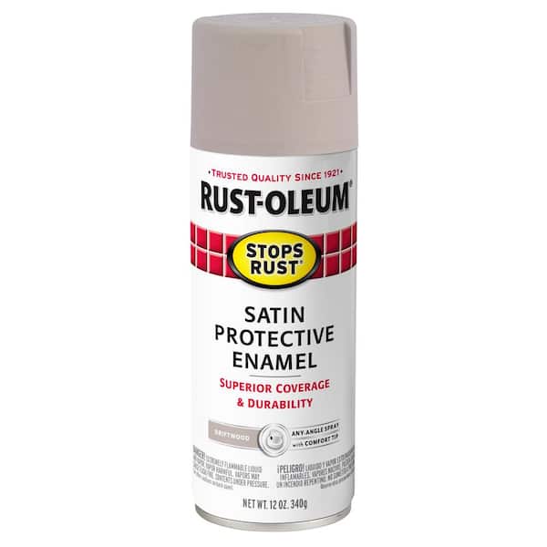Rust-Oleum - Enamel Spray Paint: Fossil, Satin, 12 oz - 46976130